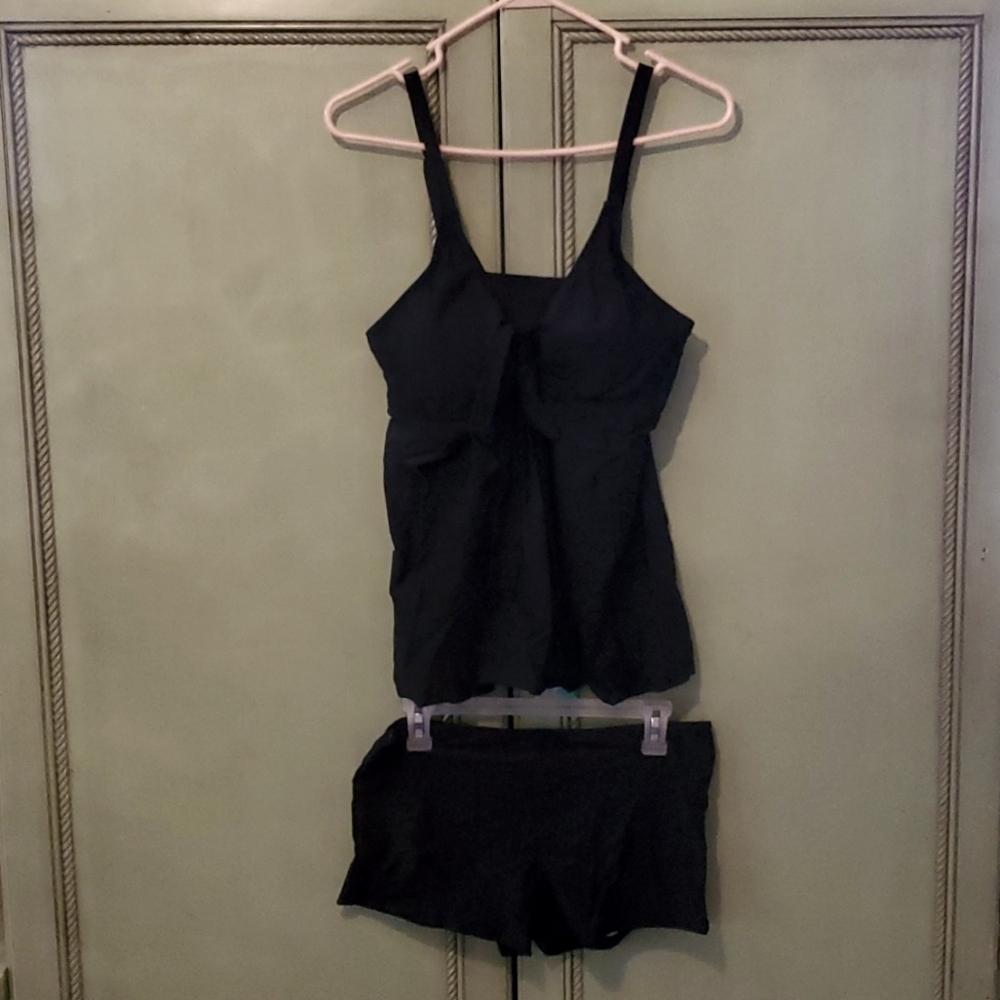 Black XL tank and boy short bikini